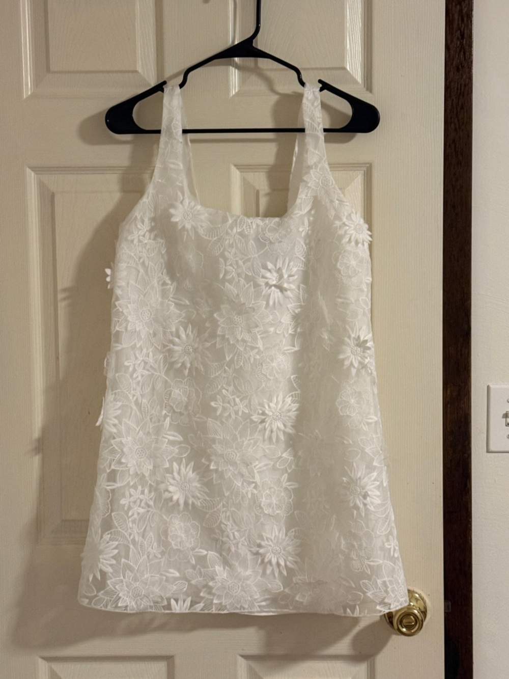 Zara White Floral Lace Slip Chemise - Picture 3 of 8